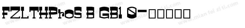 FZLTHProS B GB1 0字体转换